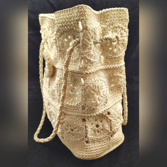 Handmade Crochet Tote Boho Bag - Picture 3 of 12